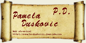 Pamela Dušković vizit kartica